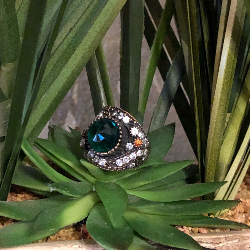 Antique style Ring sultana sterling silver 925